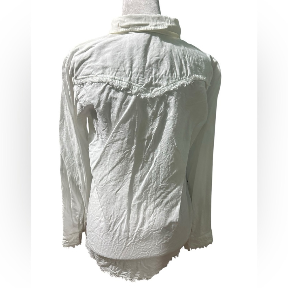 Cloth & Stone Women's White Button-Up Shirt size XS - Picture 5 of 9